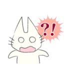 げんきに返事をする白猫（個別スタンプ：30）