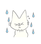 げんきに返事をする白猫（個別スタンプ：33）