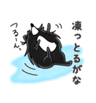 ボフッと黒ポメ ーお天気モードー（個別スタンプ：24）