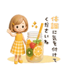 背景が動く【3D】夏♡大人ガーリー♡ボブ（個別スタンプ：15）