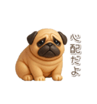 毎日使える3Dパグ【連絡・かわいい】（個別スタンプ：20）
