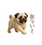 毎日使える3Dパグ【連絡・かわいい】（個別スタンプ：21）