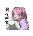 朝眠すぎ★寝起きボサ子（個別スタンプ：1）