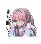 朝眠すぎ★寝起きボサ子（個別スタンプ：4）