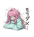 朝眠すぎ★寝起きボサ子（個別スタンプ：17）