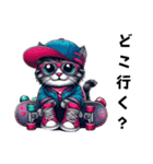 [誘う]猫スケーター（個別スタンプ：5）