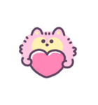 ゆめかわオオカミ(ふわふわ) 動くスタンプ（個別スタンプ：4）