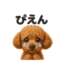 リアルなトイプードルの日常感情日記（個別スタンプ：1）