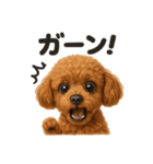 リアルなトイプードルの日常感情日記（個別スタンプ：3）