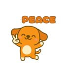 かわいいオレンジ犬の日常スタンプ（個別スタンプ：4）