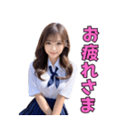 開放的なギャルの女子高校生（個別スタンプ：29）