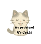 【毎日】ゆるねこ英日スタンプ（個別スタンプ：5）