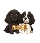 我が家の癒しアメコカのチョコ＆リント2（個別スタンプ：3）