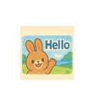 よりそうウサギ（個別スタンプ：32）