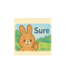 よりそうウサギ（個別スタンプ：33）