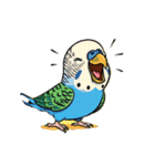 セキセイインコのキュートな日常（個別スタンプ：4）