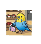 セキセイインコの楽しい1日（個別スタンプ：14）