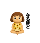 女の子の無難なスタンプ2。（個別スタンプ：4）