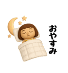 女の子の無難なスタンプ2。（個別スタンプ：40）
