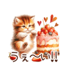 頑張る猫とスイーツスタンプ✩.*˚（個別スタンプ：5）
