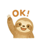 絵本風のんびりなまけものくん（個別スタンプ：1）