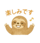 絵本風のんびりなまけものくん（個別スタンプ：16）