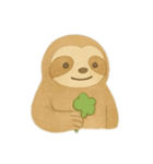 絵本風のんびりなまけものくん（個別スタンプ：21）