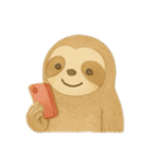 絵本風のんびりなまけものくん（個別スタンプ：25）