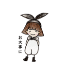 おかっぱ頭のバニーちゃん3（個別スタンプ：6）