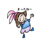 おかっぱ頭のバニーちゃん3（個別スタンプ：9）