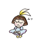 おかっぱ頭のバニーちゃん3（個別スタンプ：21）