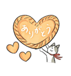 おかっぱちゃんと猫 たべもの編（個別スタンプ：1）