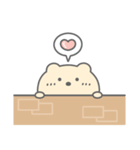 かわいいクマ (日本語/韓国語)（個別スタンプ：12）