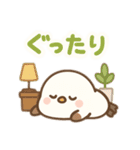 【日常会話】ふんわりシマエナガの日常（個別スタンプ：36）