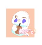 インコちゃんブルー24個のスタンプ（個別スタンプ：8）