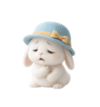 毛糸の帽子をかぶったウサギ （NT）（個別スタンプ：18）