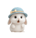 毛糸の帽子をかぶったウサギ （NT）（個別スタンプ：20）