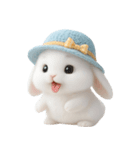 毛糸の帽子をかぶったウサギ （NT）（個別スタンプ：26）