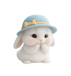 毛糸の帽子をかぶったウサギ （NT）（個別スタンプ：28）