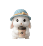 毛糸の帽子をかぶったウサギ （NT）（個別スタンプ：30）
