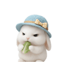 毛糸の帽子をかぶったウサギ （NT）（個別スタンプ：37）