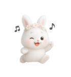 ピンクのほっぺたうさぎ （NT）（個別スタンプ：1）