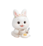 ピンクのほっぺたうさぎ （NT）（個別スタンプ：3）