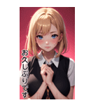 恥ずかしがり屋の女の子の日常（個別スタンプ：31）