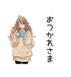 マイペース女子のほっこりお茶タイム（個別スタンプ：8）