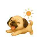 ふわかわ日和：パグ（個別スタンプ：3）