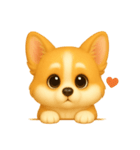 ふわかわ日和：コーギー（個別スタンプ：1）