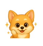 ふわかわ日和：コーギー（個別スタンプ：5）