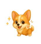 ふわかわ日和：コーギー（個別スタンプ：10）