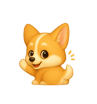 ふわかわ日和：コーギー（個別スタンプ：16）